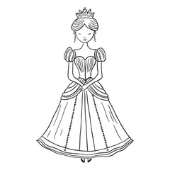 Fototapeta premium Fairy Coloring book pages Design for children. Hand-drawn angel patterns.