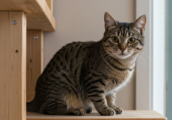 Cute kitty looking at the camera
