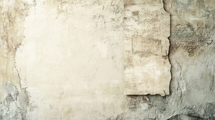 Obraz premium Aged, textured wall with a piece of paper