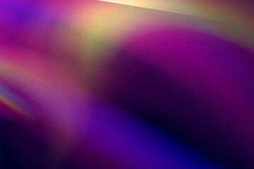 Rainbow refraction overlay effect. Light lens prism effect on transparent background. Crystal flare leak shadow overlay. Holographic reflection. Vector illustration