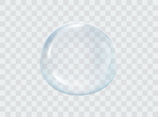 Collagen blue drops. Hyaluronic acid bubbles. Cosmetic serum. Skincare product. Vector illustration