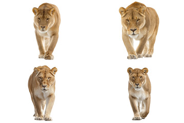 Obraz premium Majestic Lioness Walking Forward