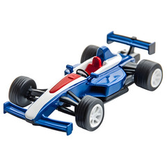 Toy remote control race car isolated on white background