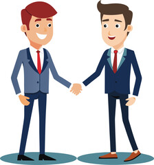 Fototapeta premium meeting-of-businessmen--vector-cartoon-illustration