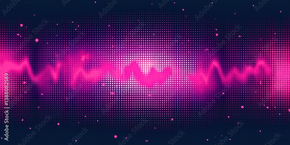 Poster a pink background with a bright light shining on it