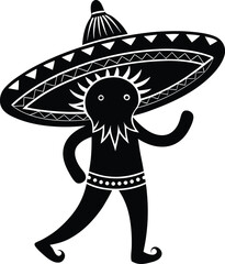 Cinco De Mayo Silhouette, Mexican Event Silhouette, Cinco De Mayo Vector