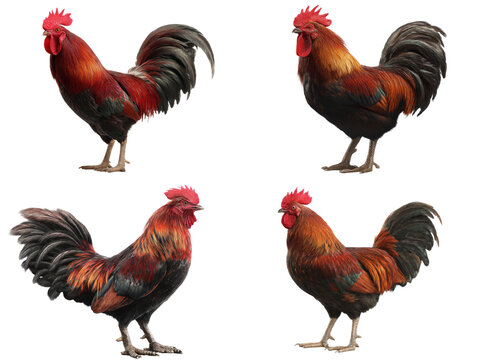 Welsummer Rooster Crowing
