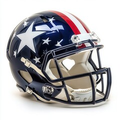 Fototapeta premium Modern American football helmet isolated on white.