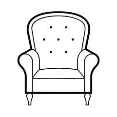 armchair isolated on white background