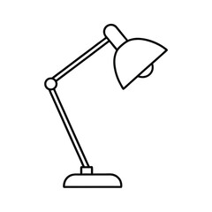 desk lamp isolated on white background