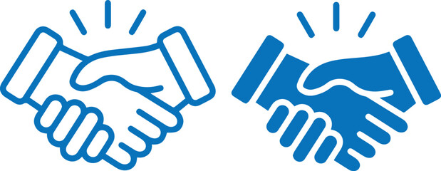 Handshake icon. Handshake Line Vector Icon. Handshake sign vector. Shaking hands symbol. Vector illustration.