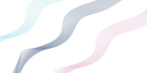 Fototapeta premium Abstract wave line for banner, wallpaper background with wave design. 