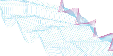 Abstract wave line for banner, wallpaper background with wave design.	
