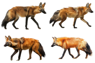 Red Wolf Trotting Through Grass