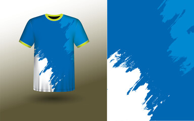 Print jersey T-shirt Sport Design Template, T-shirt Mockup Abstract Grunge Sport Jersey Design For Cricket, Football Soccer, Racing, Sports, Running Soccer Jersey. Uniform Front View

template, vector