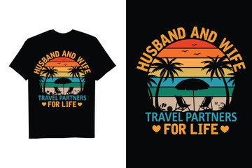 Husband And Wife Travel Partners For Life T shirt