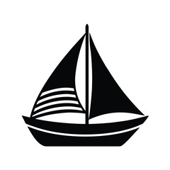 Sailing boat Isolated With White Background