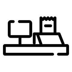 Cashier machine icon