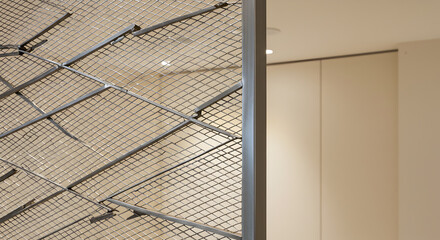 Metal Mesh Room Divider Creates an Industrial Design Aesthetic Concept