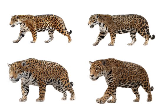 Golden Jaguar Prowling Side View