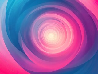 Obraz premium An abstract background with concentric circles in a pink - blue gradient, creating a dynamic and visually engaging scene, perfect for backgrounds in artistic, modern, or abstract - themed designs.