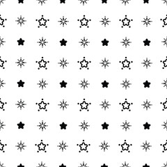 Seamless black star on white background	