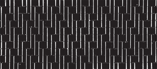 Monochrome texture composed of irregular graphic elements. Distressed uneven grunge background. Abstract vector illustration. Overlay for interesting effect and depth. Isolated on white background.