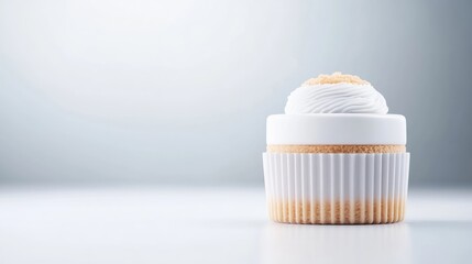 Elegant white cupcake