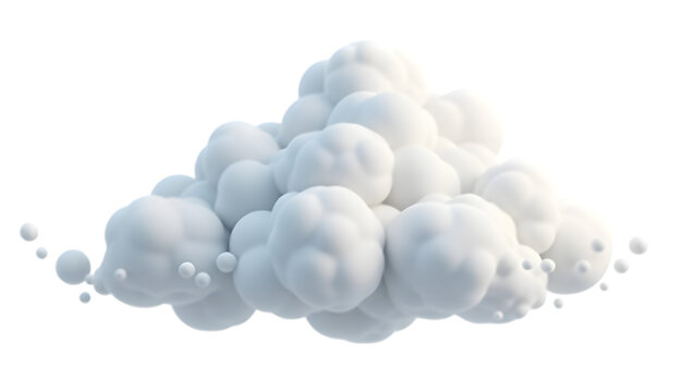 3D Cloud Art with Gentle Light and Organic Movement
