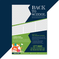 Admission flyer template. Kids back to school education flyer, brochure cover layout School Admission Open Flyer Design Template Vector Education Center poster, Kids Education Flyer Template
