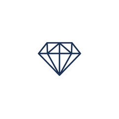 A simple outline of a diamond