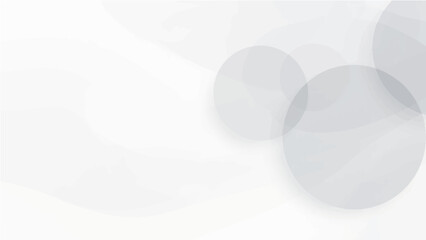 A vector illustration of a light gray and white background with semi-transparent overlapping circles. The circles vary in size and opacity, creating a soft, modern look. The design is minimal abstract