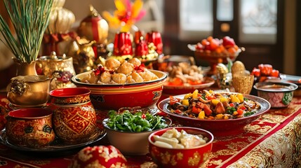 A forest clearing bathed in soft lantern light with stars shining brightly