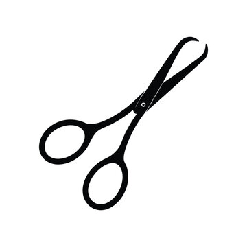 black scissors tool isolated white background clip art preview