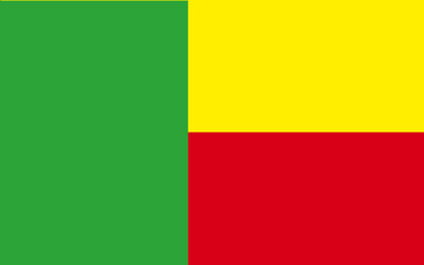 Fototapeta premium Benin National Flag Actual Size