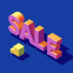 Obraz premium sale sign in the city