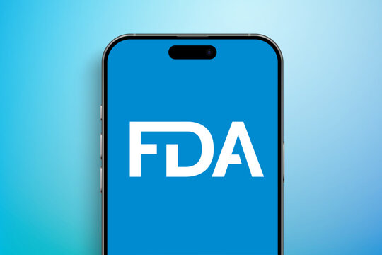 FDA - Food and Drug Administration logo on phone screen