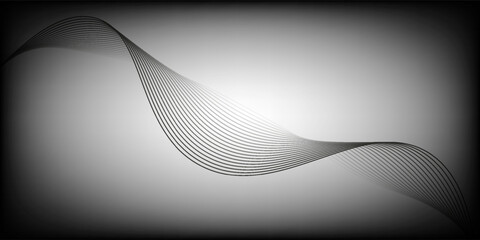 Abstract vector background with black wavy lines. EPS10