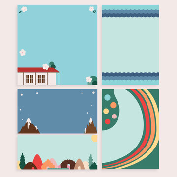 Minimal Landscape Illustrations