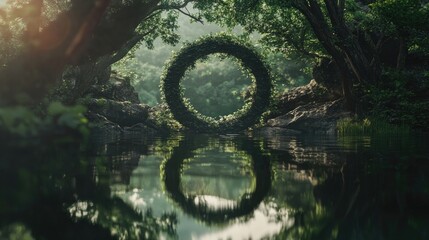 Obraz premium The sum symbol beautifully integrated into a nature scene
