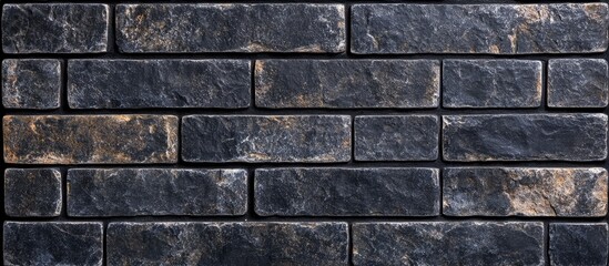 Obraz premium High-Quality Dark Gray Brickwork Wall Covering A Detailed Look at a Modern Exterior Cladding Solution