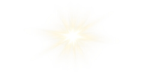 Vector transparent sunlight with sun glare. Overlay, Sun rays and glare, Sun, sunrays, light transitions, lens flare, light leaks and glare in PNG format. PNG sunlight flare. Golden flash and glare.