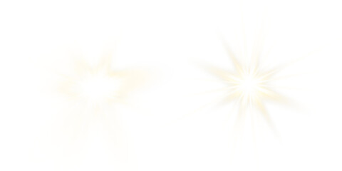 Vector transparent sunlight with sun glare. Overlay, Sun rays and glare, Sun, sunrays, light transitions, lens flare, light leaks and glare in PNG format. PNG sunlight flare. Golden flash and glare.