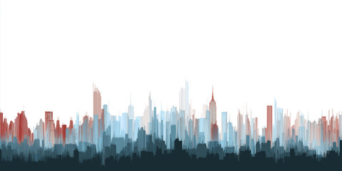 Fototapeta premium A dense city skyline