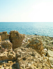 Ruins of the defensive part of the Paphos Castle.