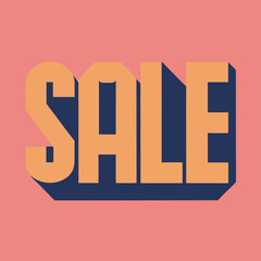 Sale text in colorful letters