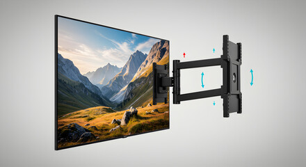 Pivot Mounted Television Allowing Adjustable Viewing Angles for Comfortable Enjoyment