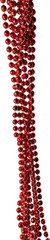 red beads on white background