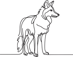 Coyote Line Art Vector Design
