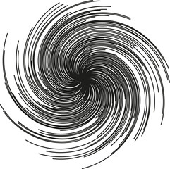 Half inside-outside vortex with irregular rays and a small empty circle at the center.
